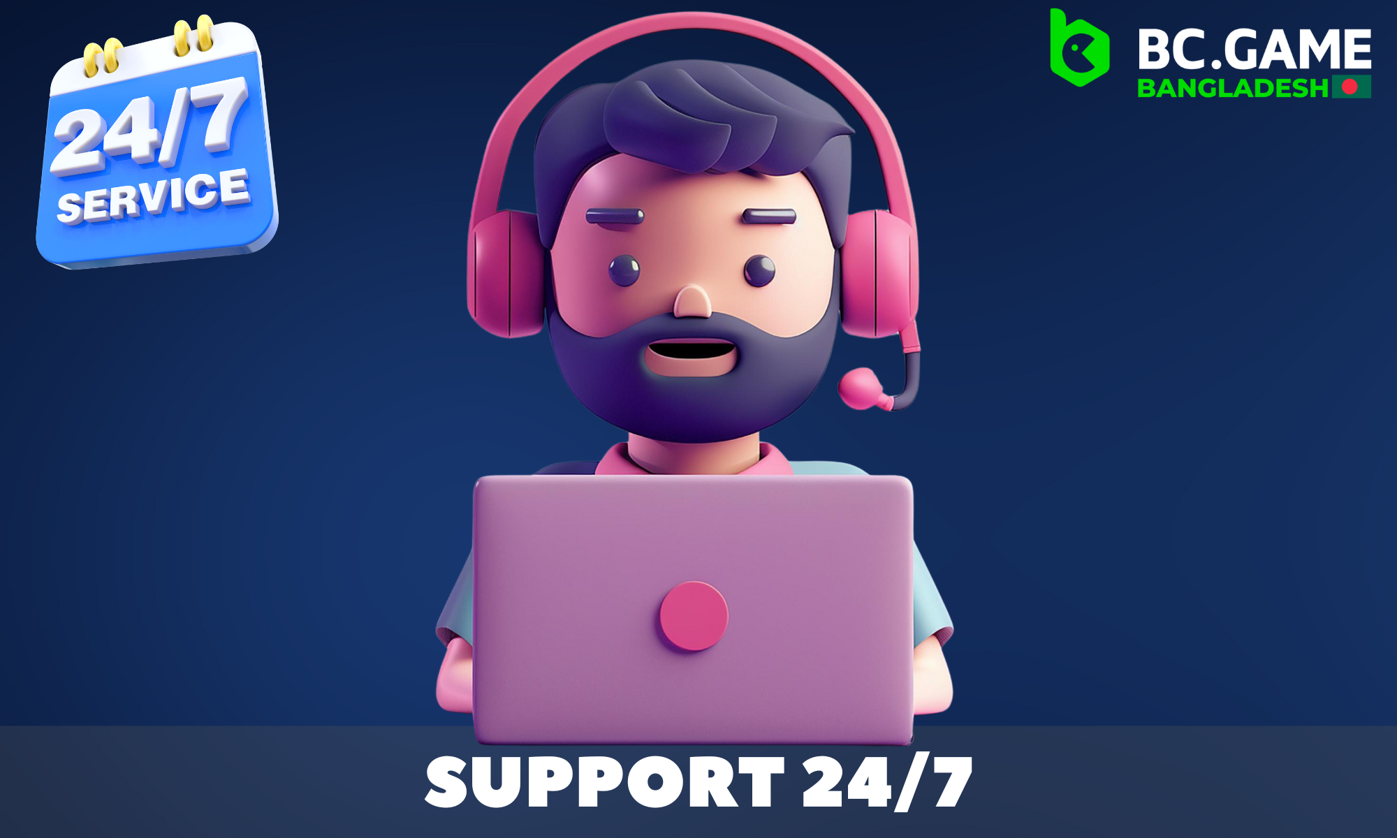 At BC Game, technical support for users is available 24/7