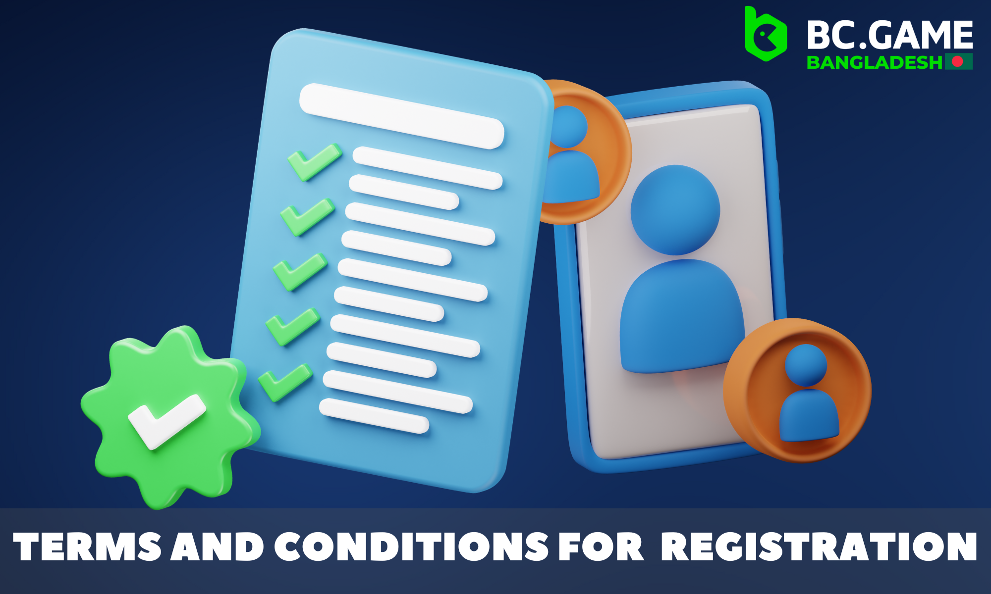 Overview of the conditions that must be met when registering an account with BC Game