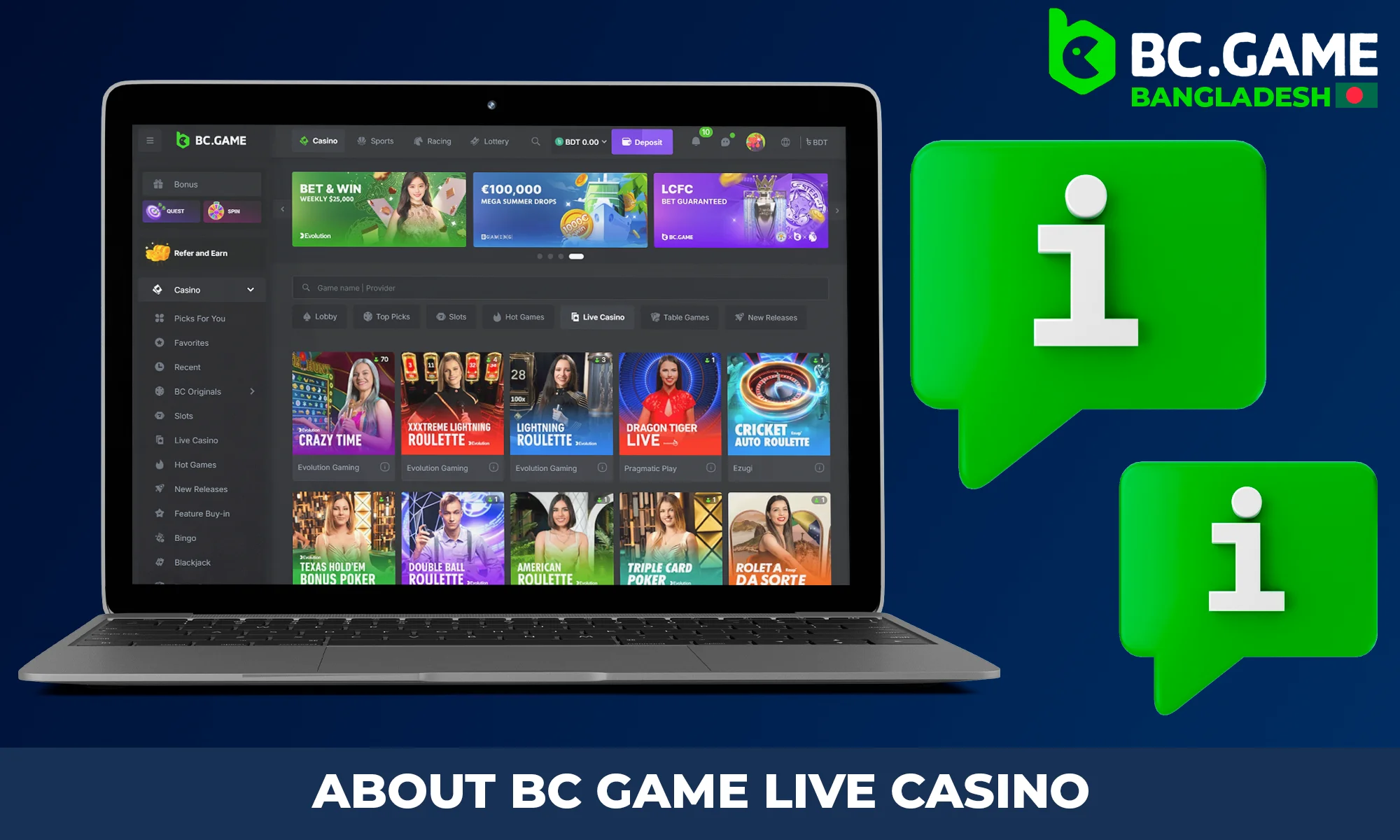 Detailed information about the BC Game online casino