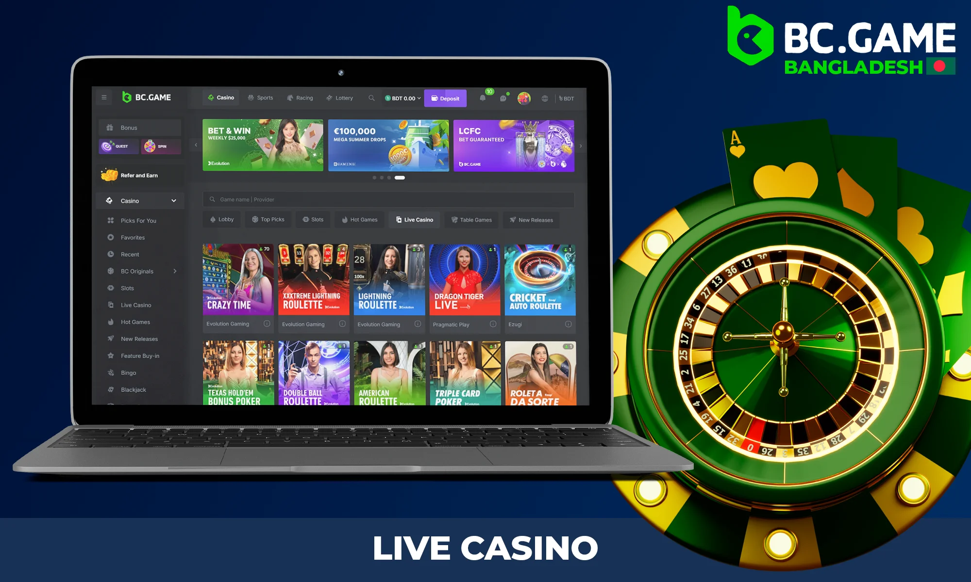 Review of live casino BC Game