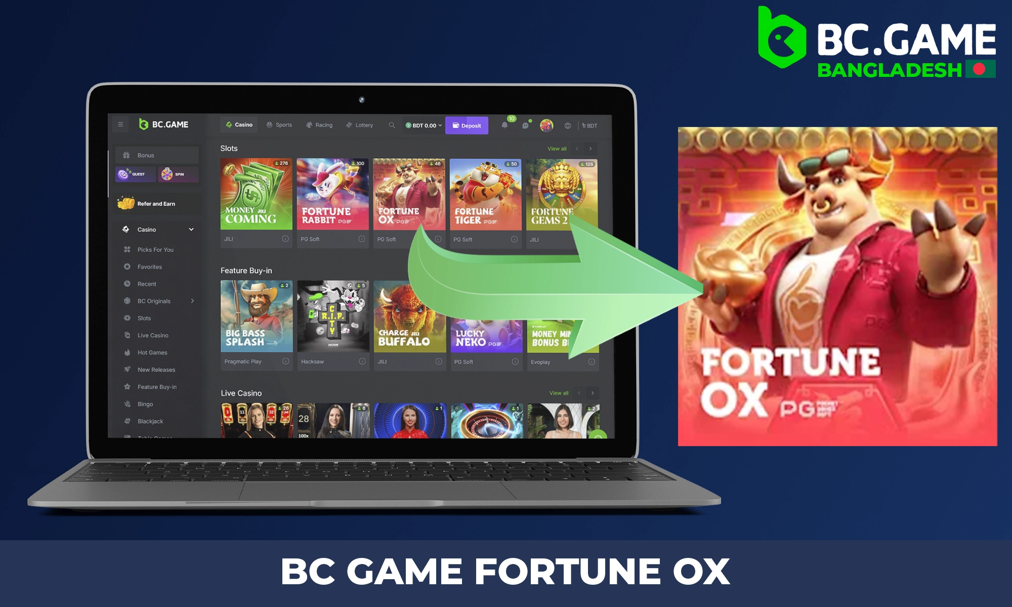 Review of Fortune Ox on BC Game