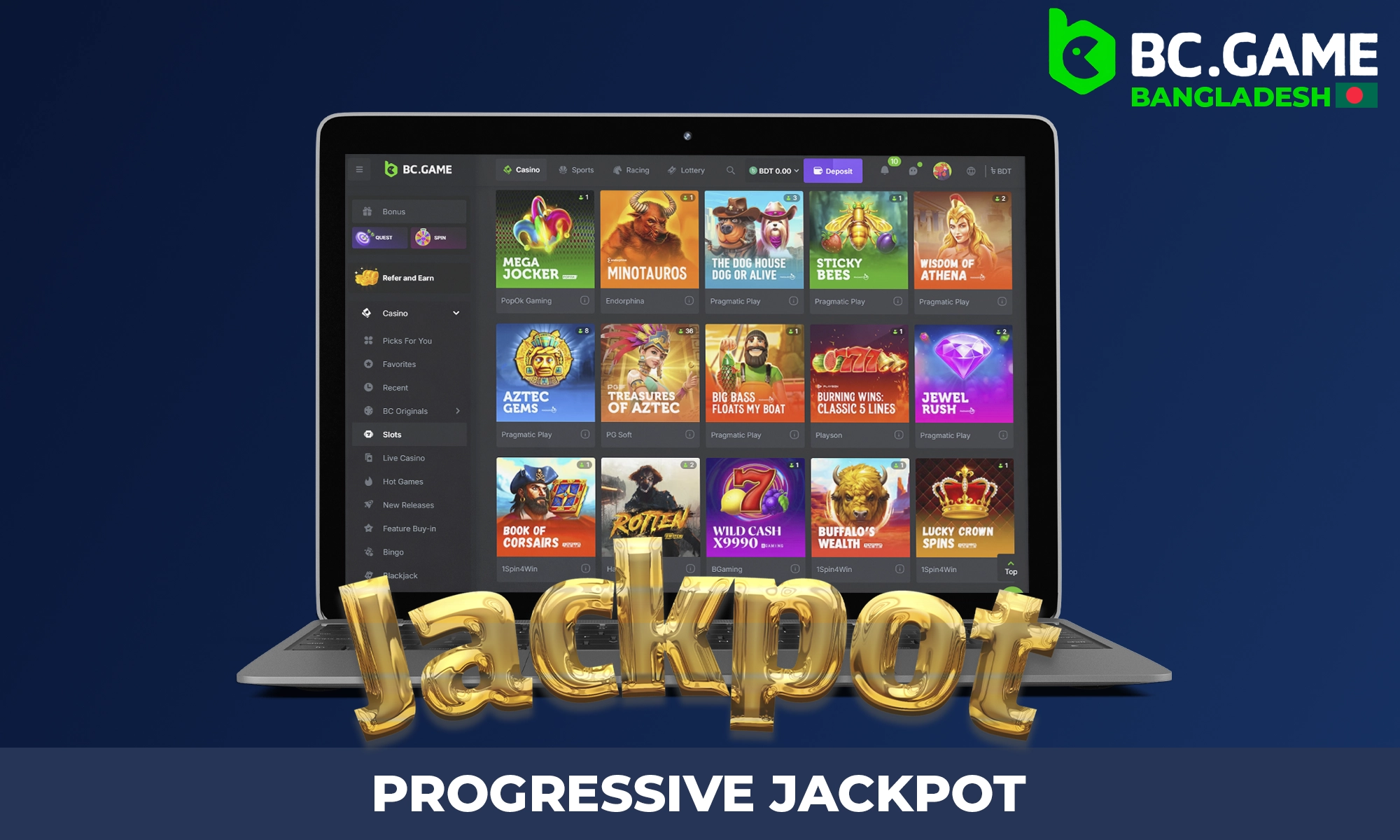 How does Progressive Jackpot work at BC Games?