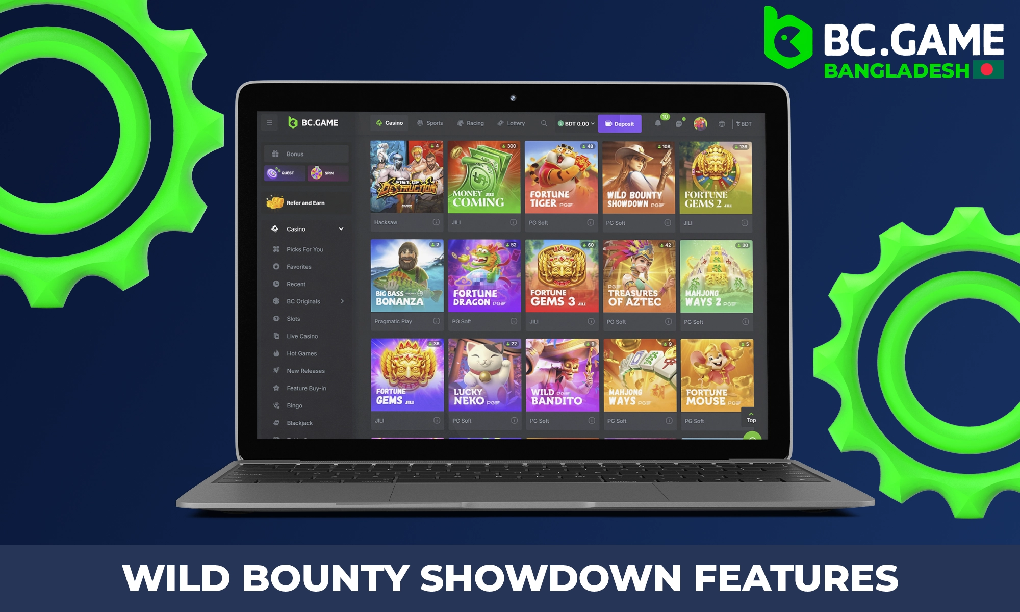 What opportunities does Wild Bounty Showdown offer at BC Game?